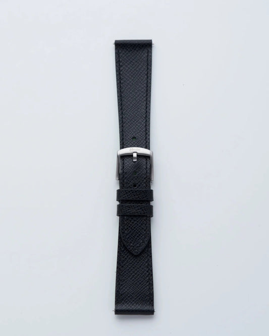 Cinturino in Pelle Saffiano Nero "Capri"