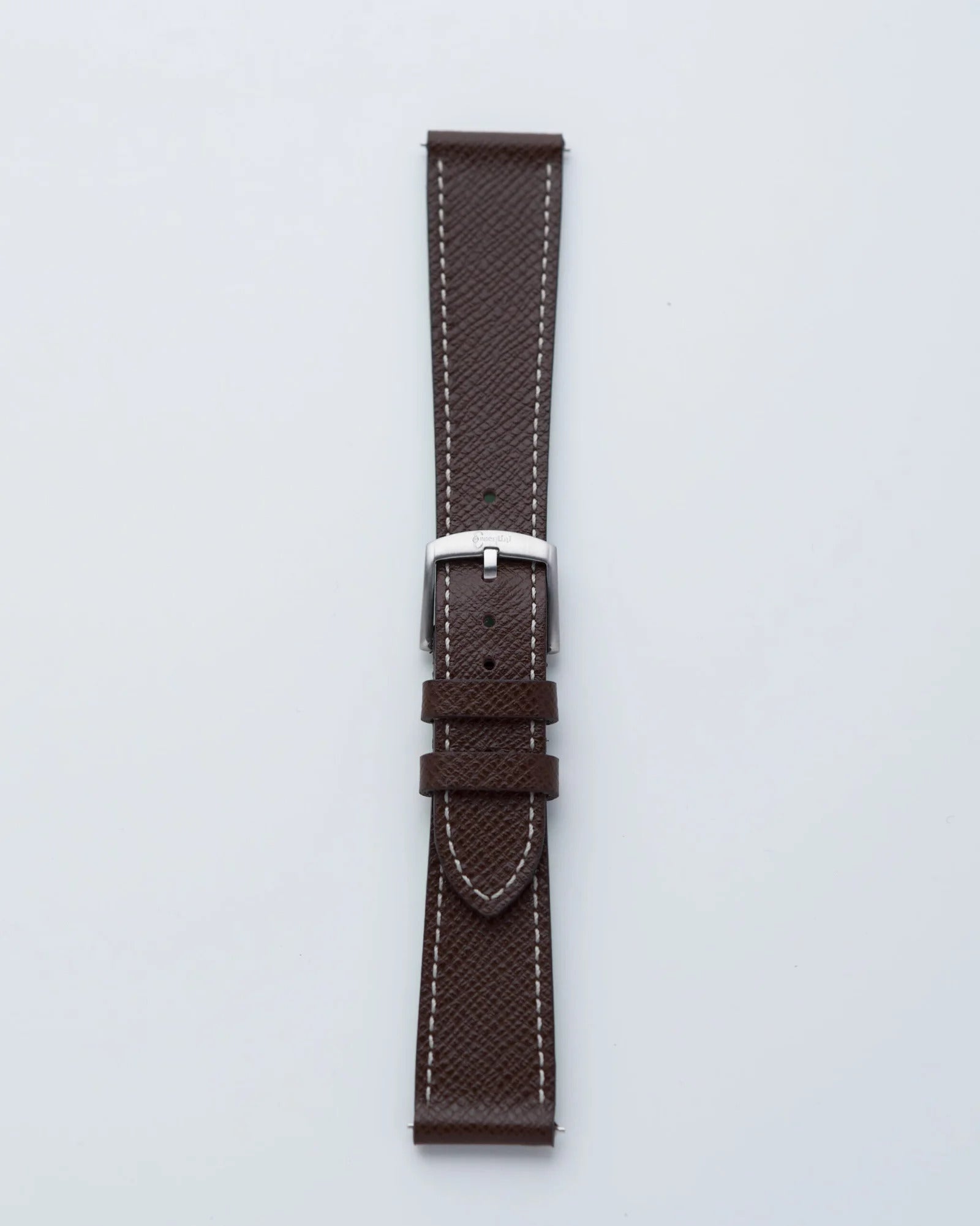 Cinturino in Pelle Saffiano Marrone "Capri"