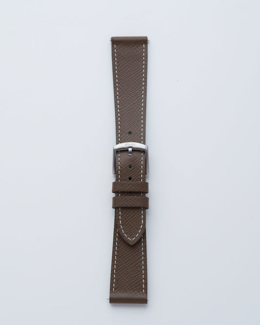Cinturino in Pelle Saffiano Grigio "Capri"
