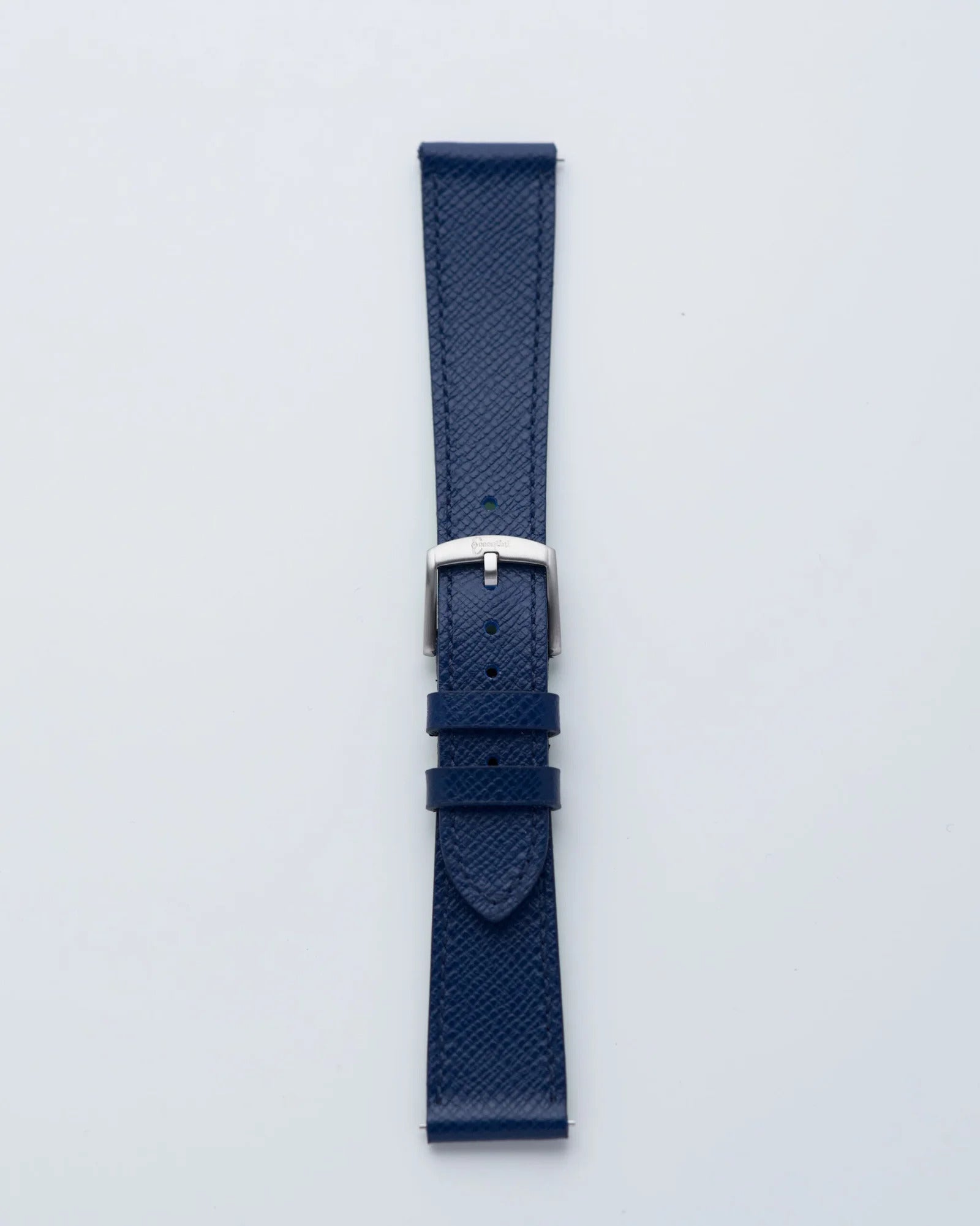 Cinturino in Pelle Saffiano Blu "Capri"