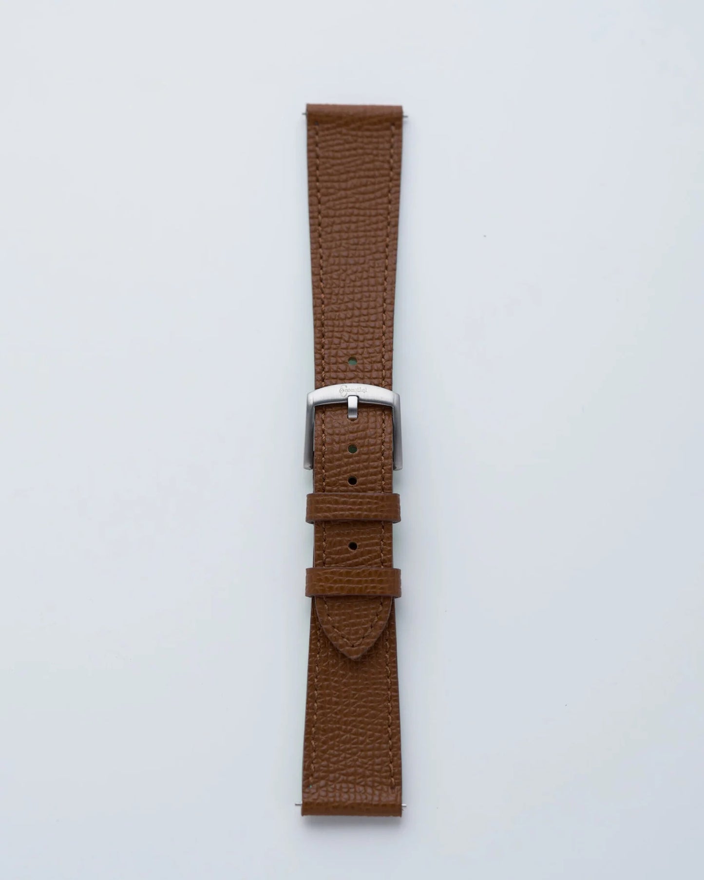 Cinturino in Pelle Martellata Marrone Chiaro "Milano"