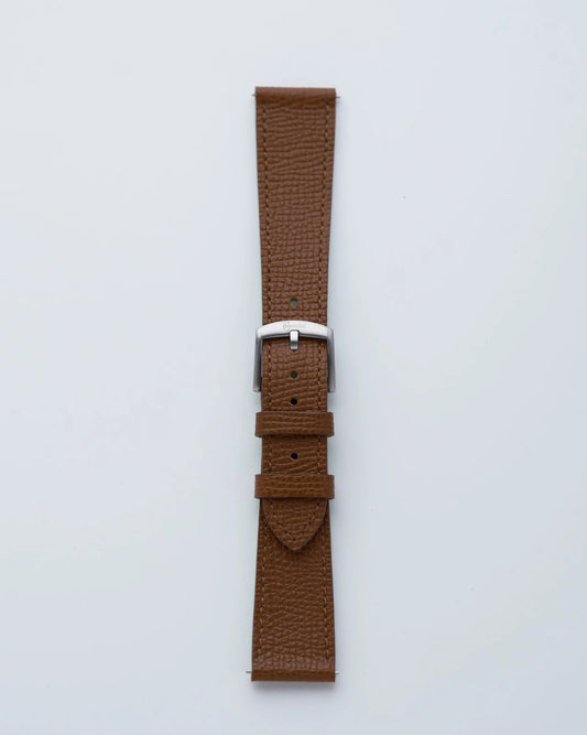 Cinturino in Pelle Martellata Marrone Chiaro "Milano"