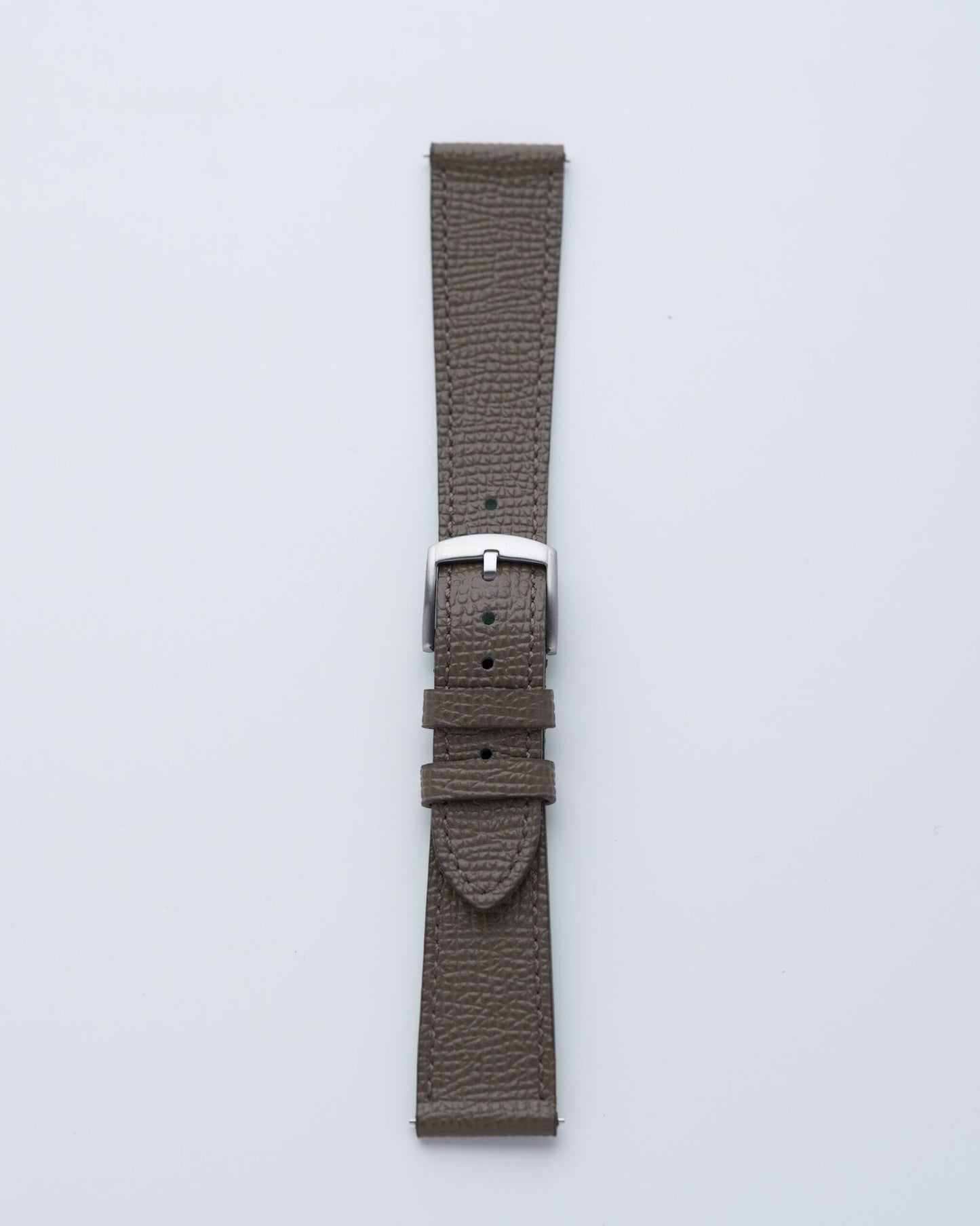 Cinturino in Pelle Martellata Grigio "Milano"