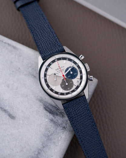 Cinturino in Pelle Martellata Blu "Milano"