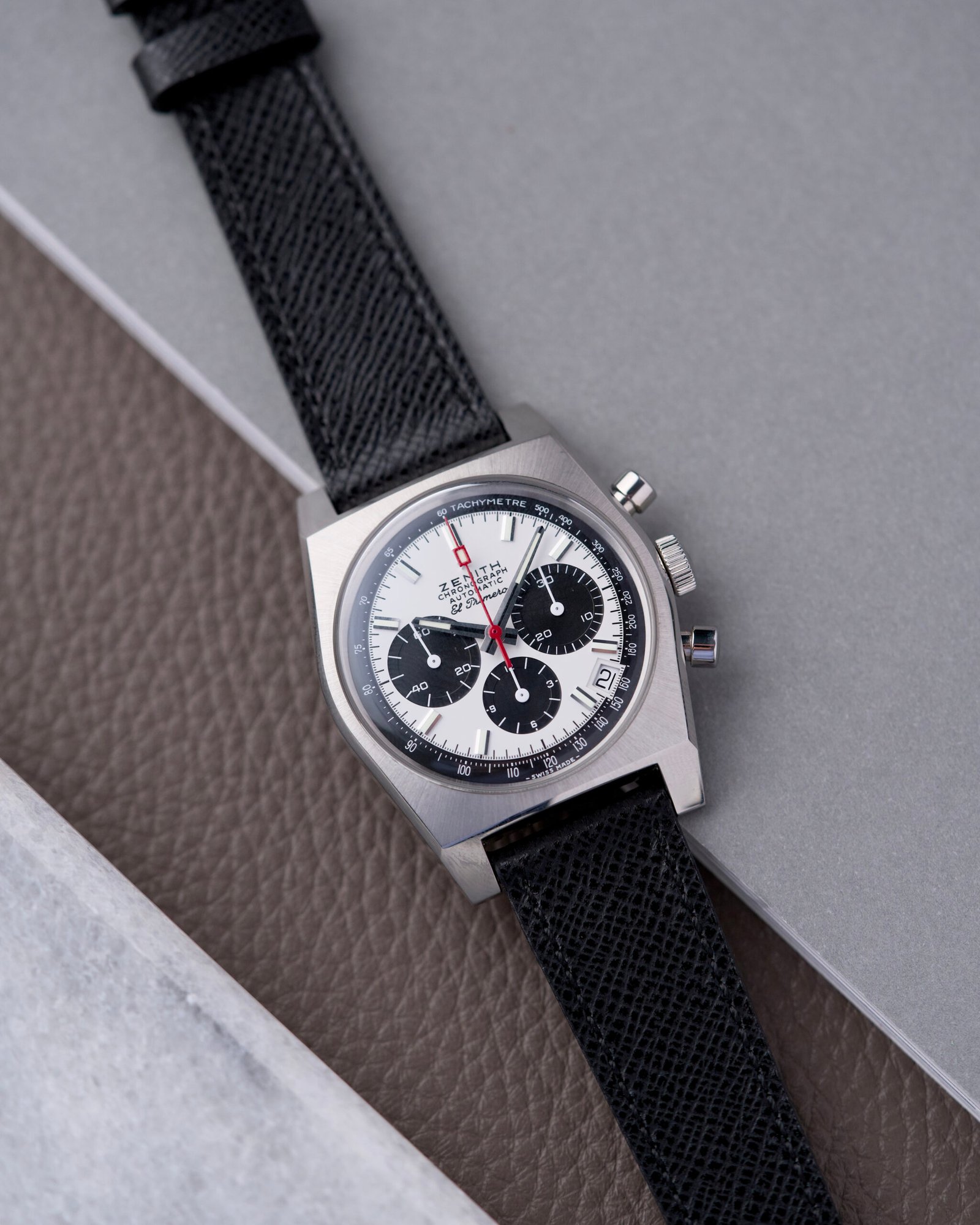 Cinturino in Pelle Saffiano Nero "Capri"